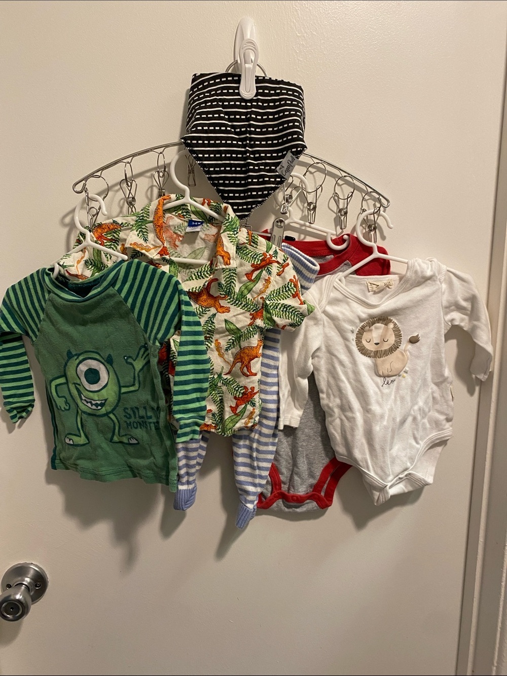 Mix baby Clothes Sizes 3 to 18 months including 'Silly Monster' Baby Top Pjs
